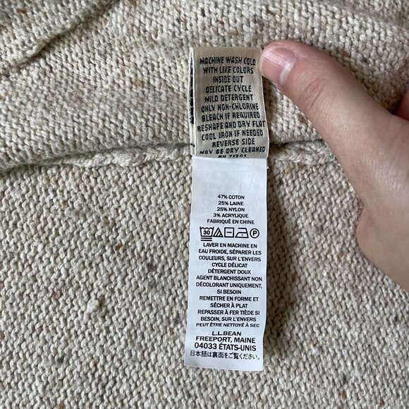 - L.L. Bean - Beige Long Open Cardigan - Picture 4 of 8